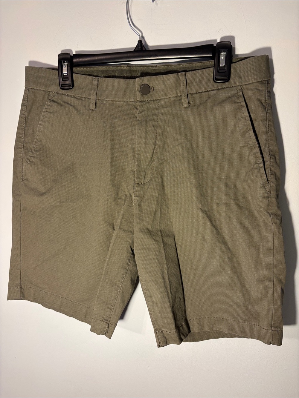 English Laundry Olive Green Flat Front Chino Shorts